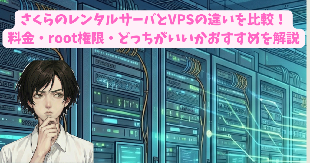 さくらのレンタルサーバとVPSの違いを比較！料金・root権限・どっちがいいかおすすめを解説